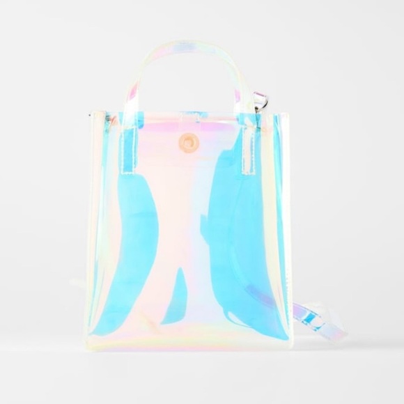 Zara Handbags - Zara Iridescent Mini Shopper Bag
